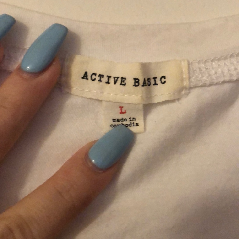 Active Basic white tee - Picture 2 of 2